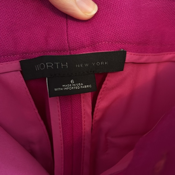 Worth New York Wool Fuchsia Pants - size 6 - Picture 2 of 7